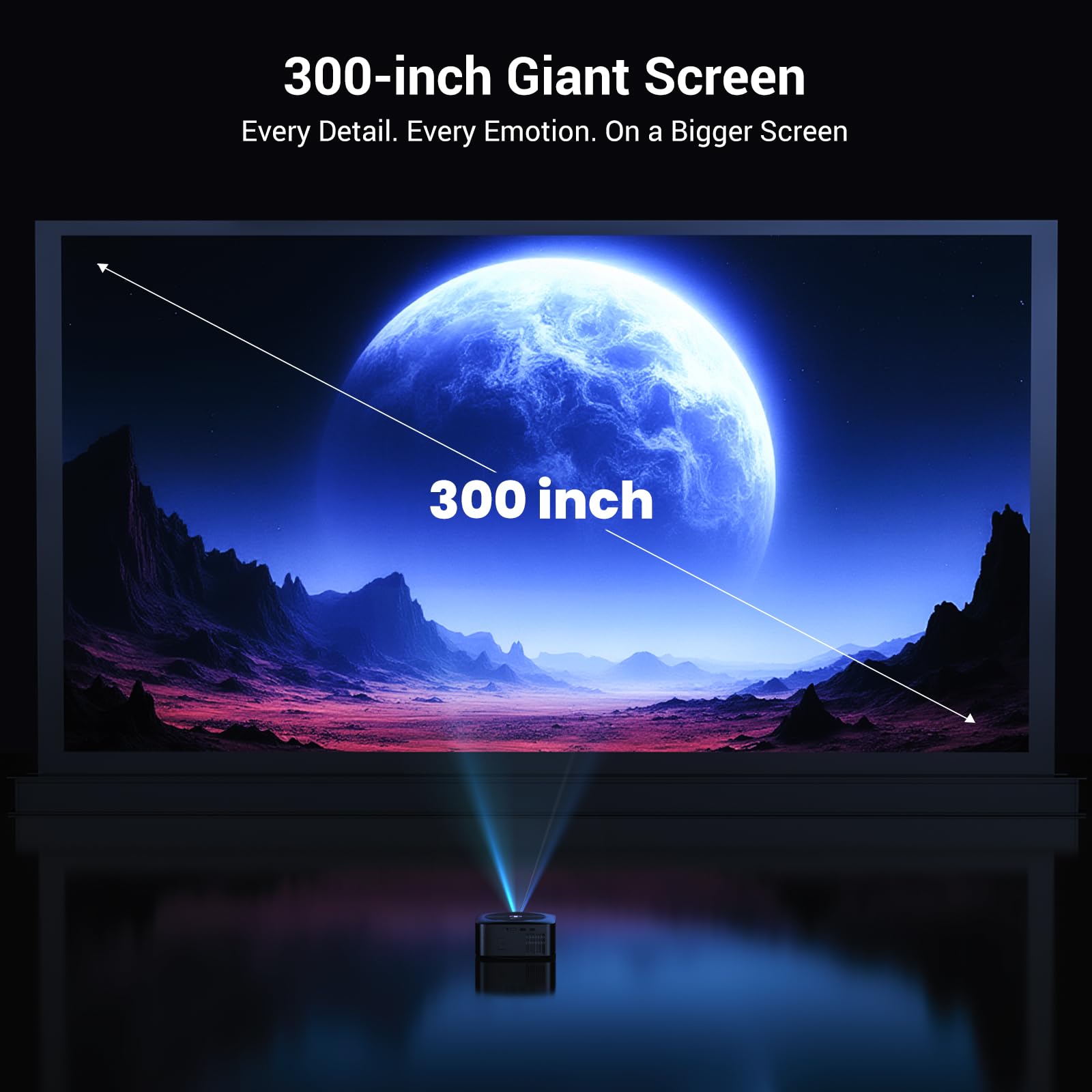4K Smart Projector 1500 ANSI WiFi Bluetooth