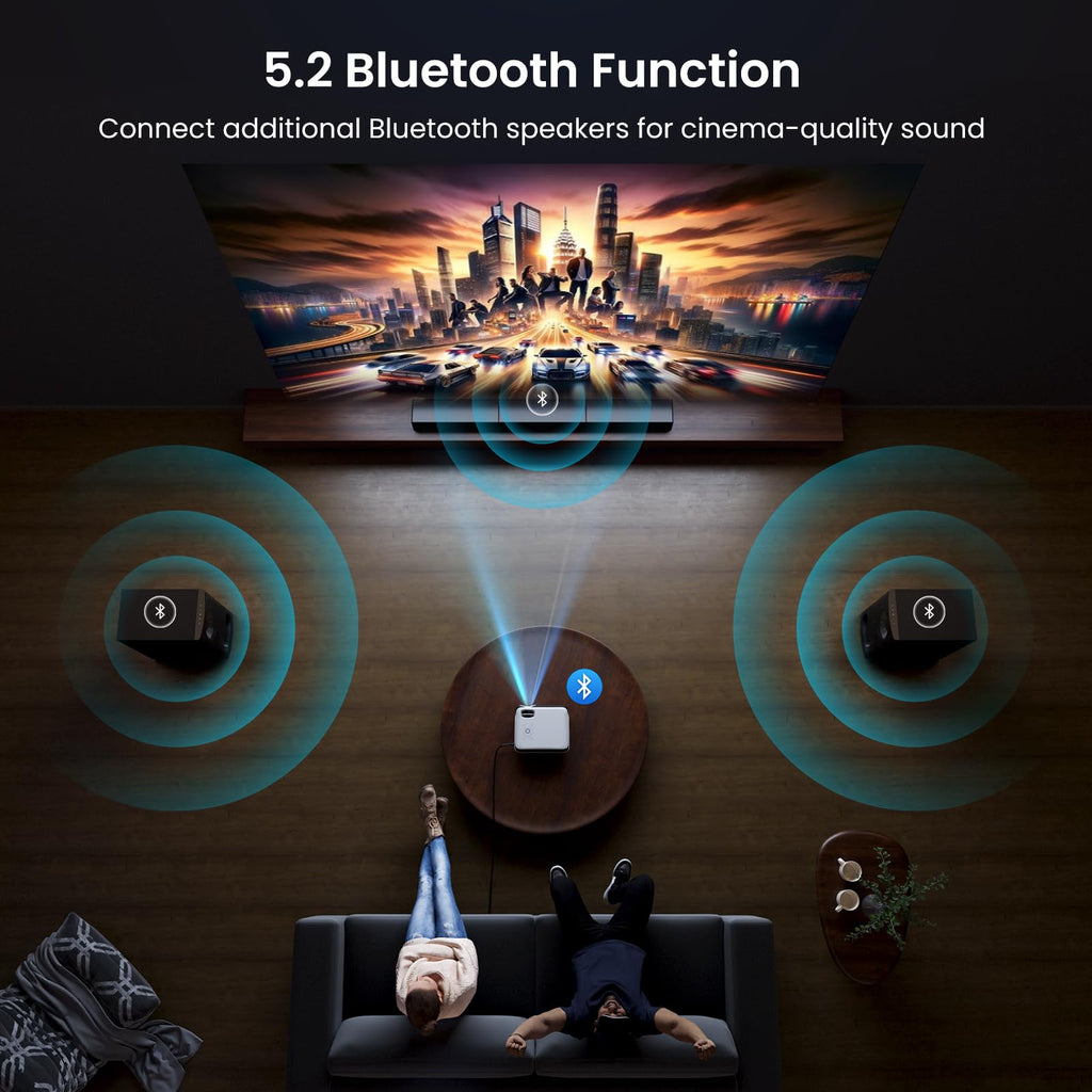Full HD 1080P Bluetooth Projector