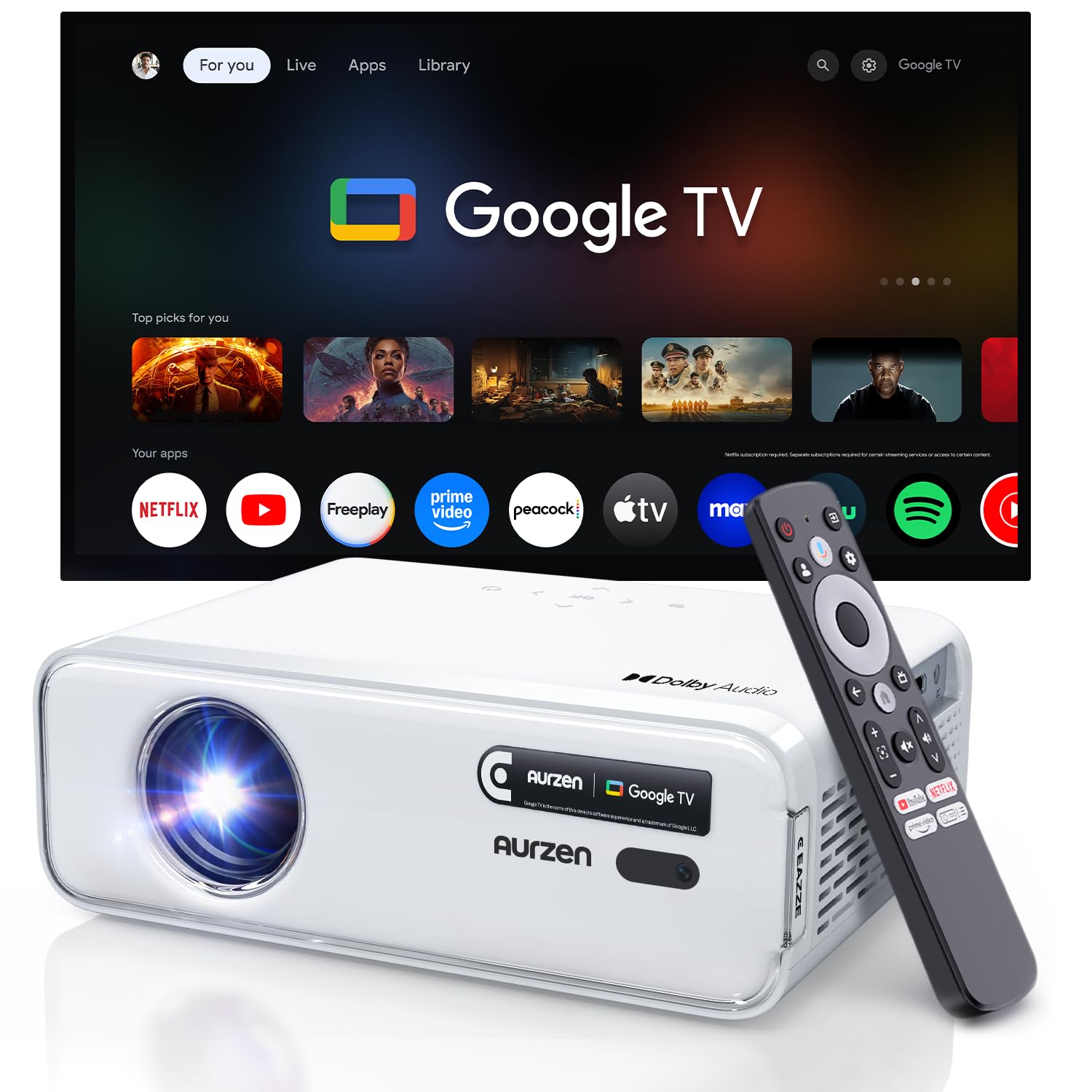 Smart WiFi Bluetooth Projector