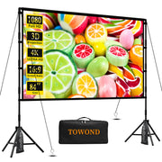Portable Projector Screen with Stand 4K 16:9
