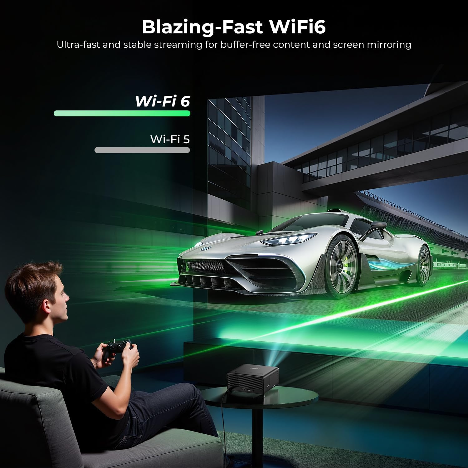 CiBest Video Mini Projector, Small Movie Projector