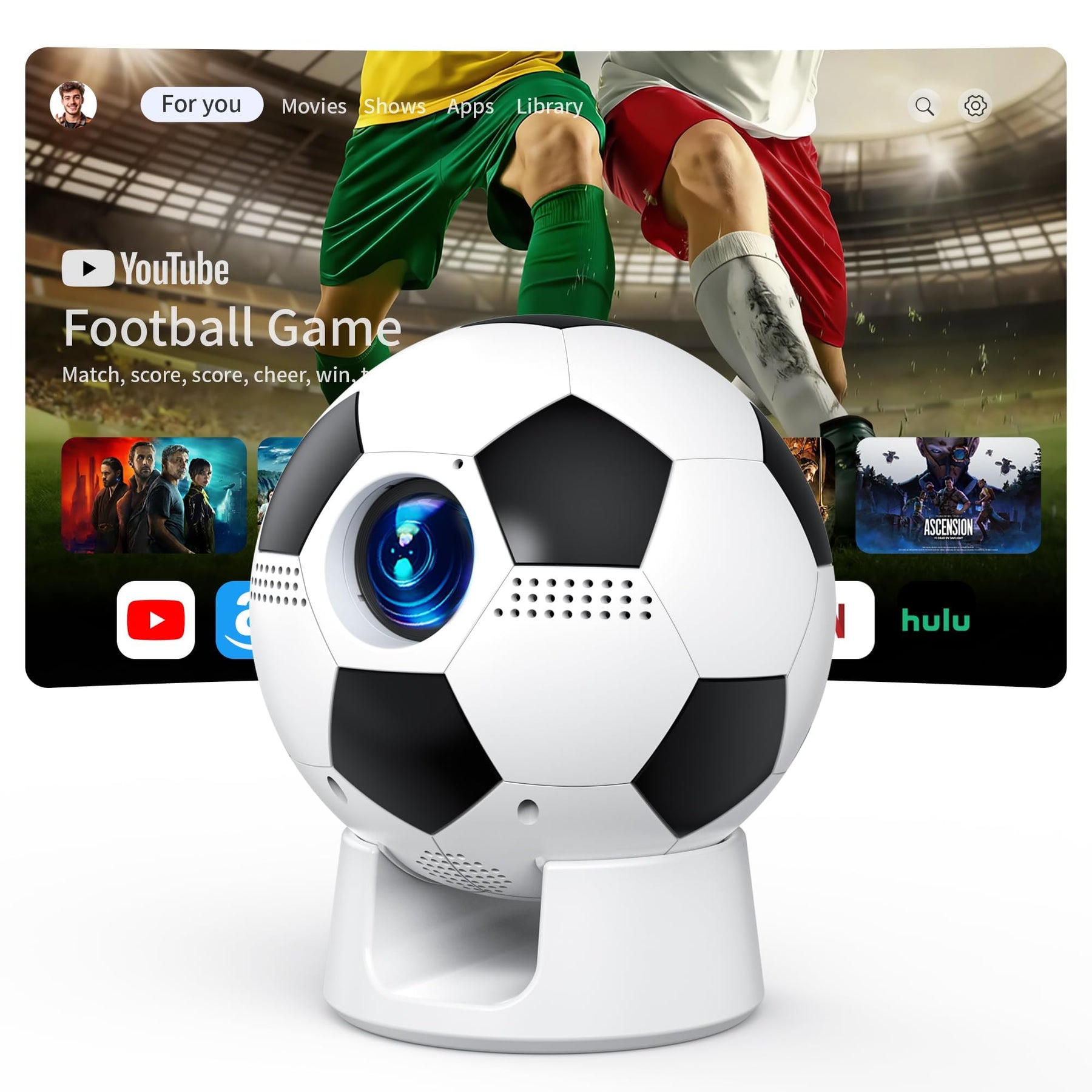 Mini Smart Projector 1080P WiFi Bluetooth