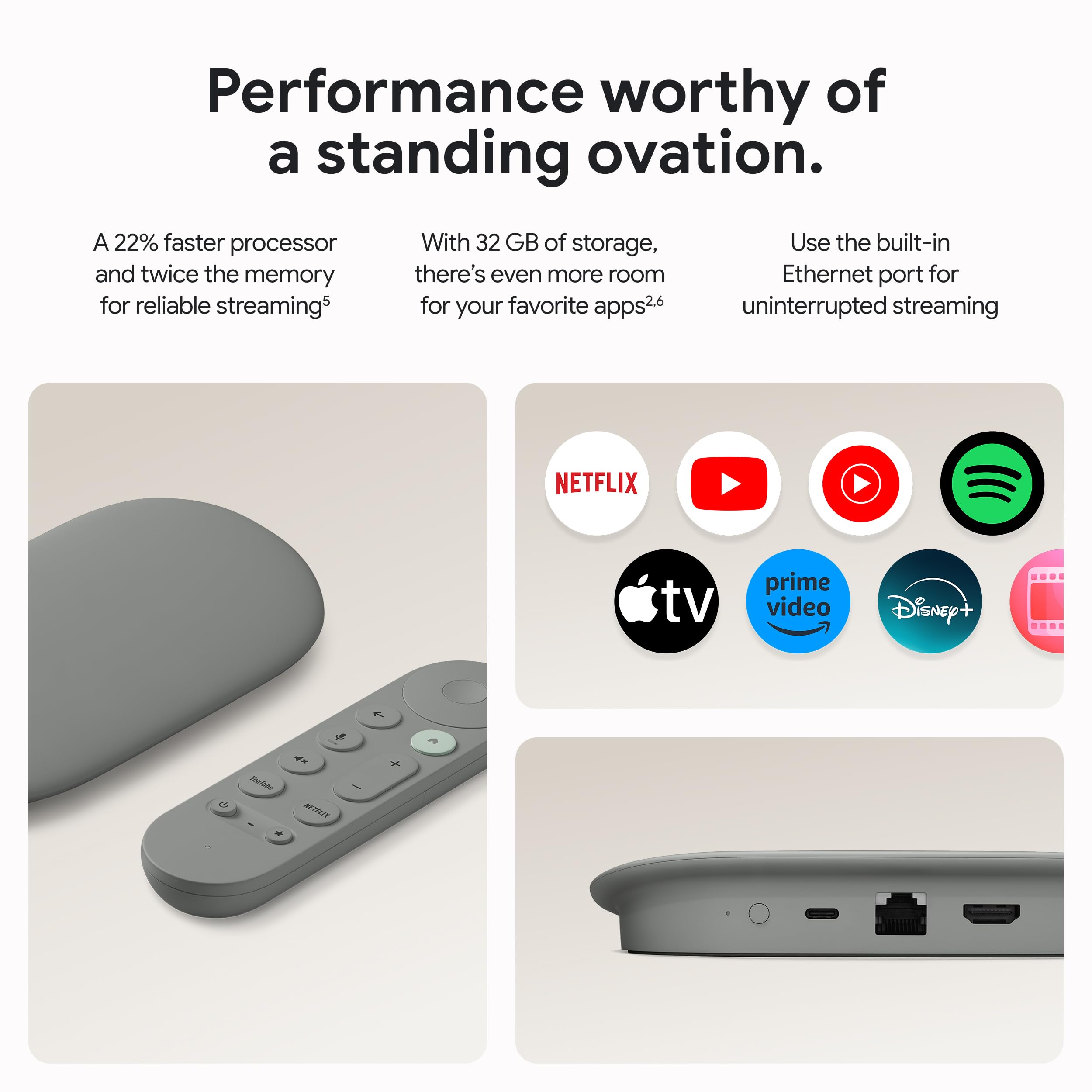 4K Google TV Streaming Device 32GB Storage