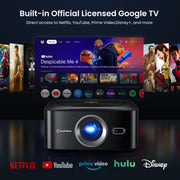 4K Smart Projector 1500 ANSI WiFi Bluetooth