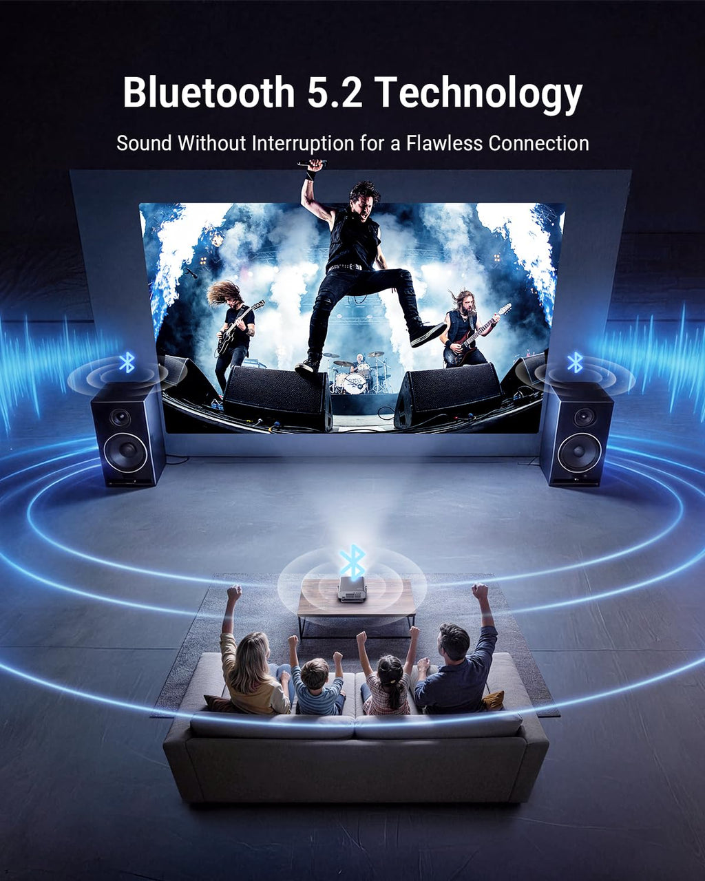 4K Smart Projector 2500 ANSI WiFi Bluetooth