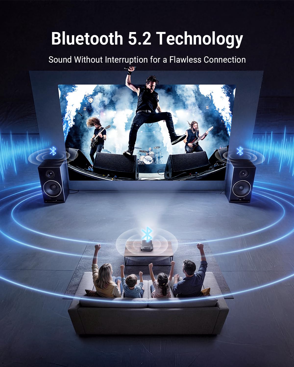 4K Smart Projector 2500 ANSI WiFi Bluetooth