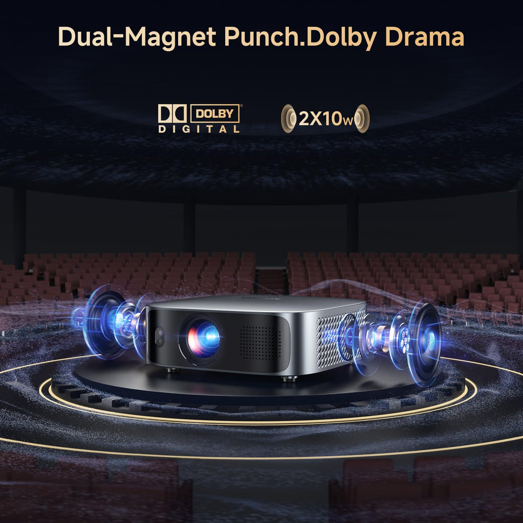 4K Smart Projector WiFi Bluetooth Auto Focus