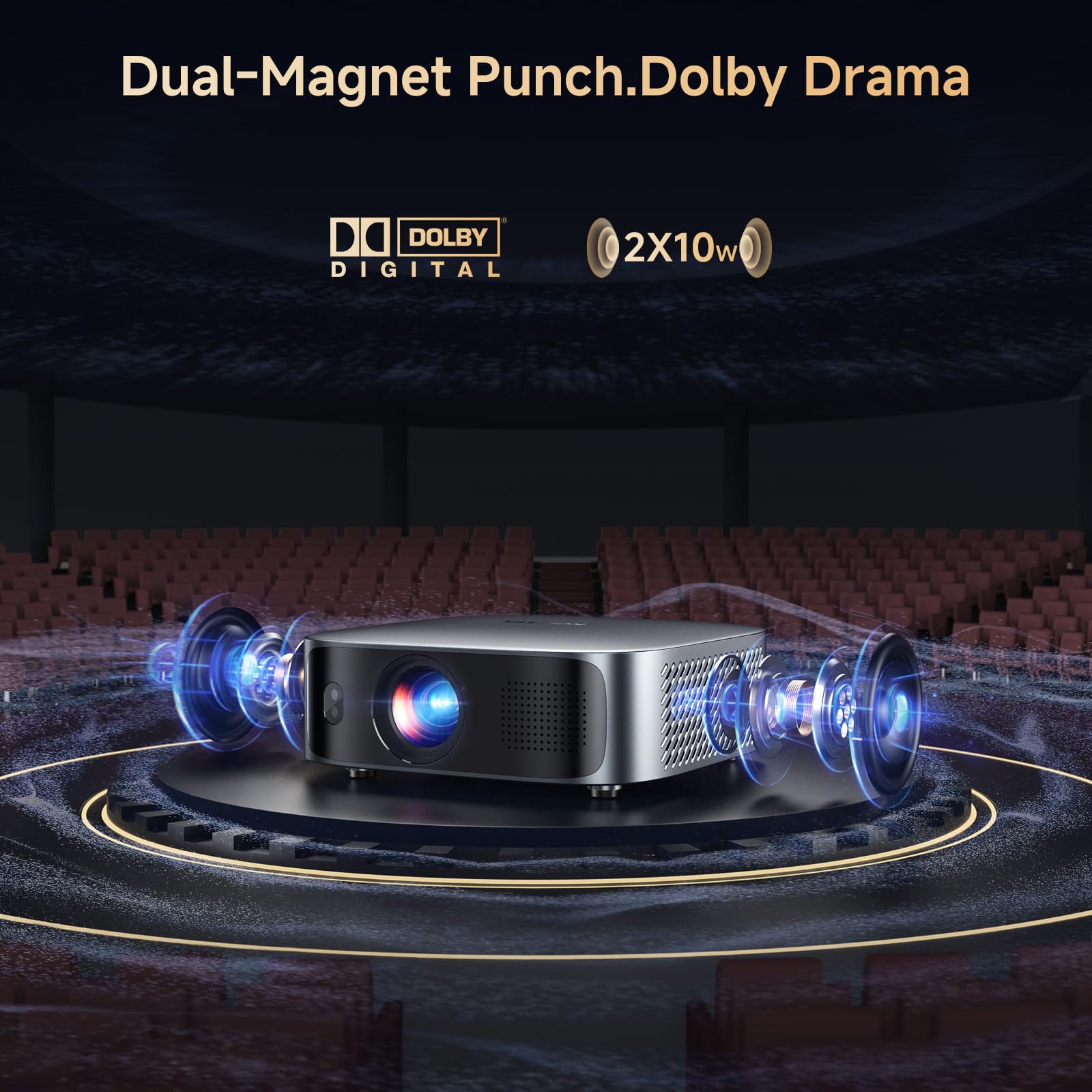 4K Smart Projector WiFi Bluetooth Auto Focus