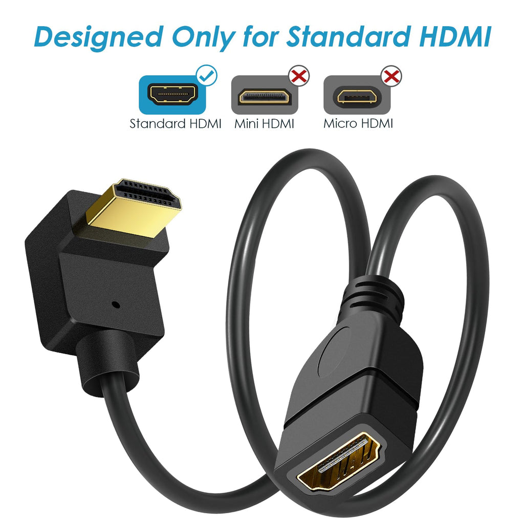 90° HDMI Extension Cable Male to Female