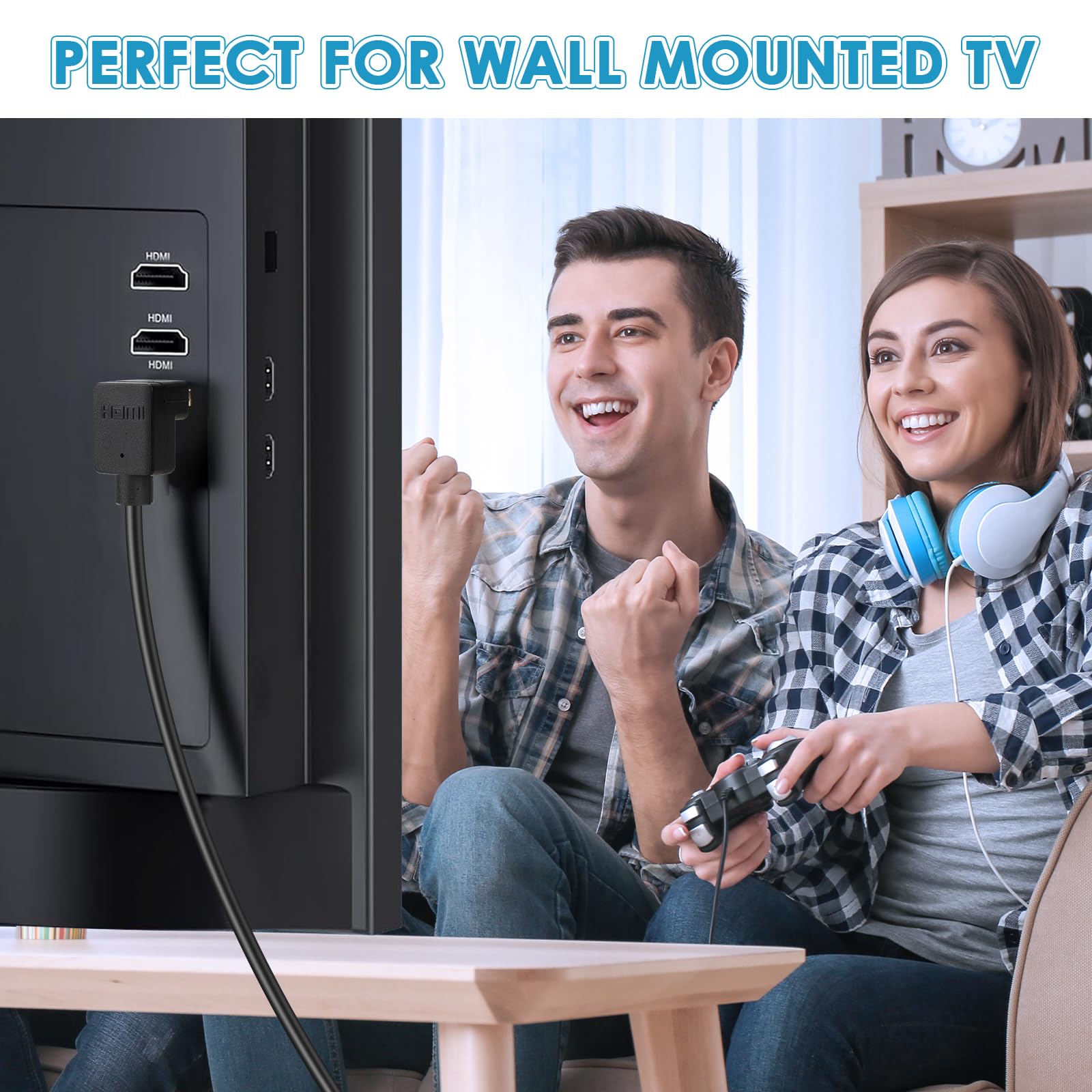 90° HDMI Extension Cable Male to Female