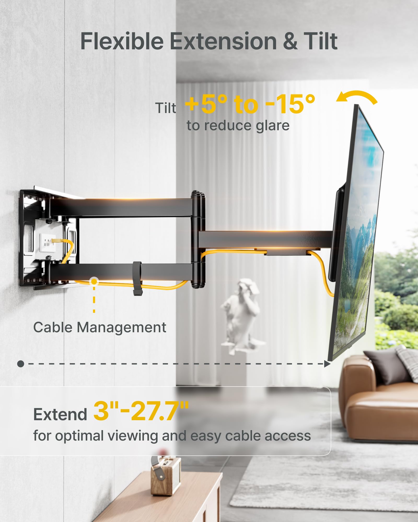 XXL Full Motion TV Wall Mount 60–120 Inch