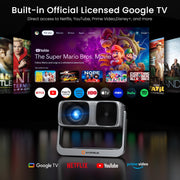 4K Smart Projector 2000 ANSI WiFi Bluetooth