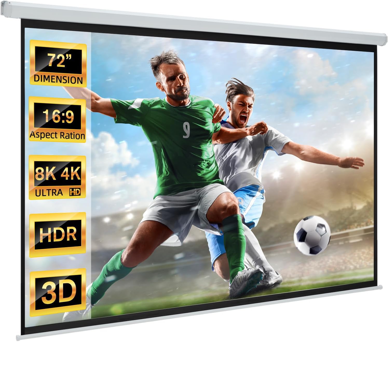 Motorized Projector Screen 4K HD Electric Screen