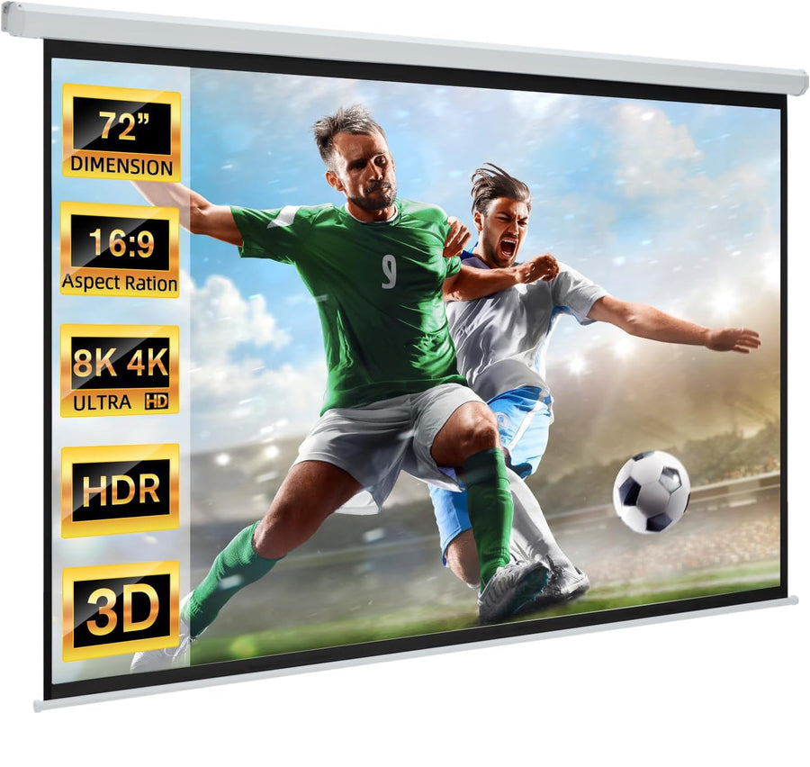Motorized Projector Screen 4K HD Electric Screen