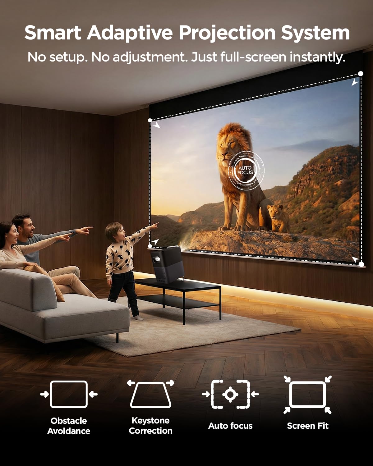 Smart Projector Google TV Netflix Licensed