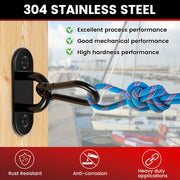 Stainless Steel Ceiling Hook Set 8PCS