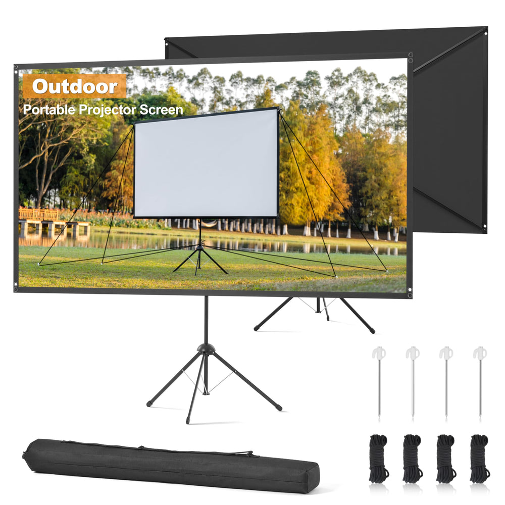 Outdoor Projector Screen with Stand 4K 16:9