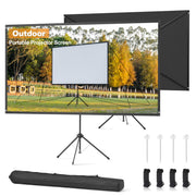 Outdoor Projector Screen with Stand 4K 16:9
