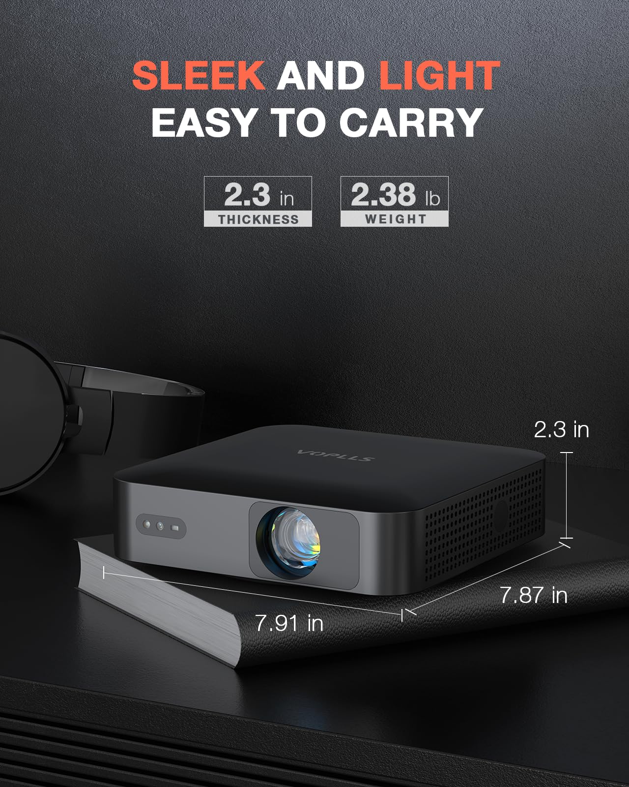 Mini Projector 1080P WiFi Bluetooth 4K Support