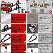 Stainless Steel Ceiling Hook Set 8PCS