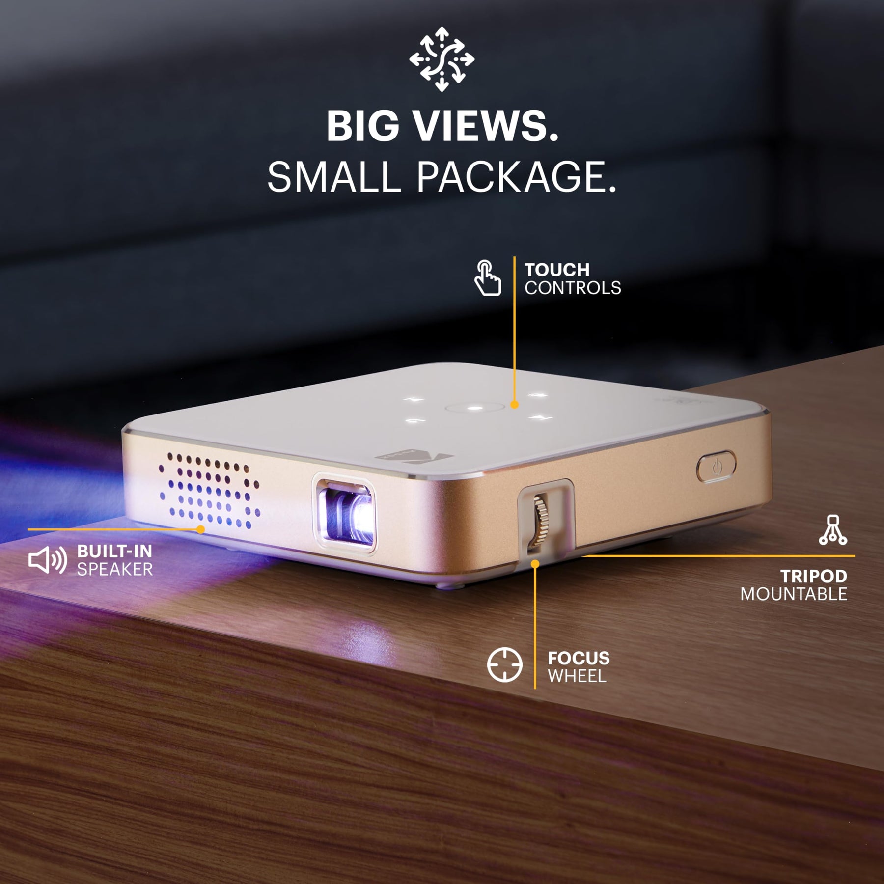 Pocket Mini Projector 1080P DLP