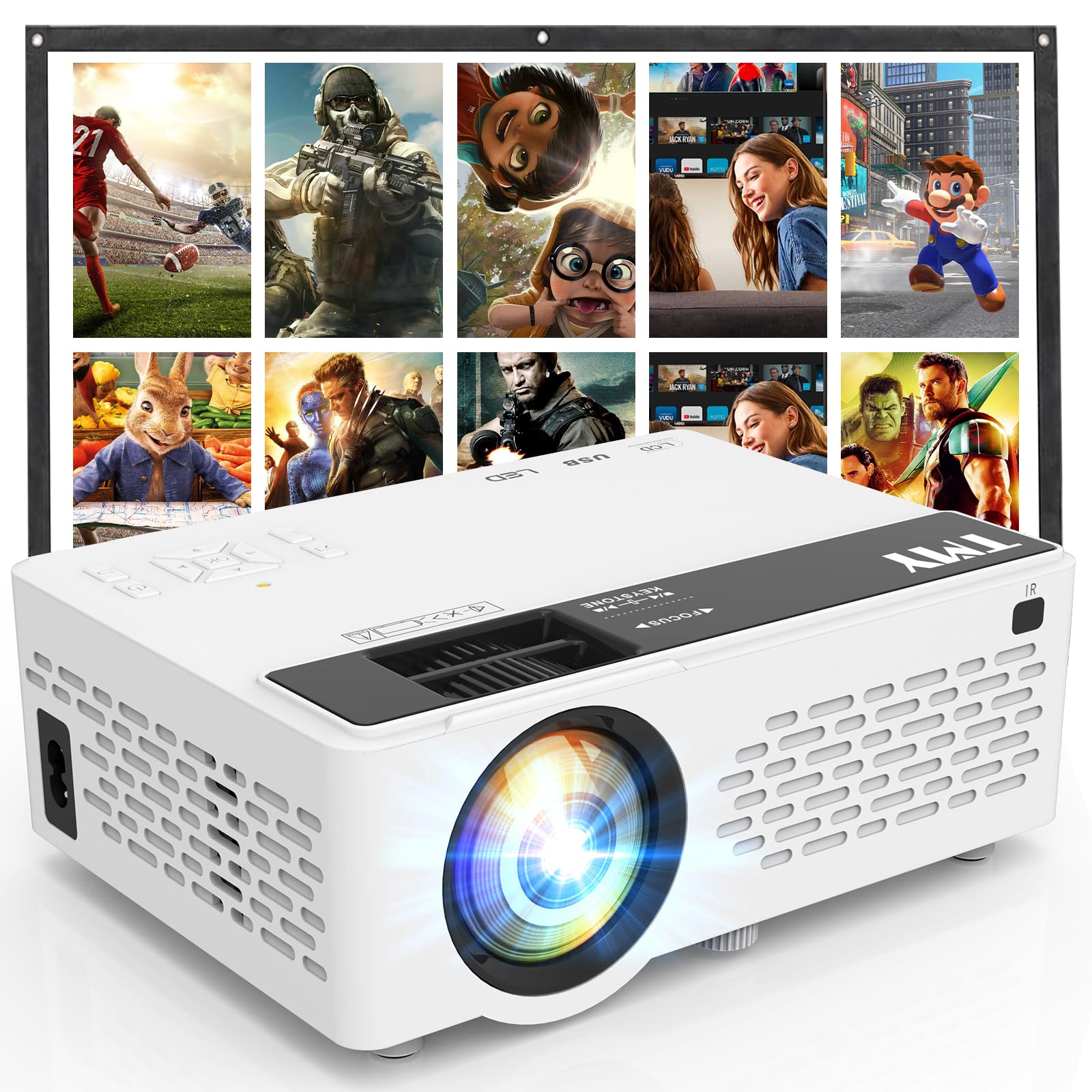 Mini Projector 1080P Bluetooth