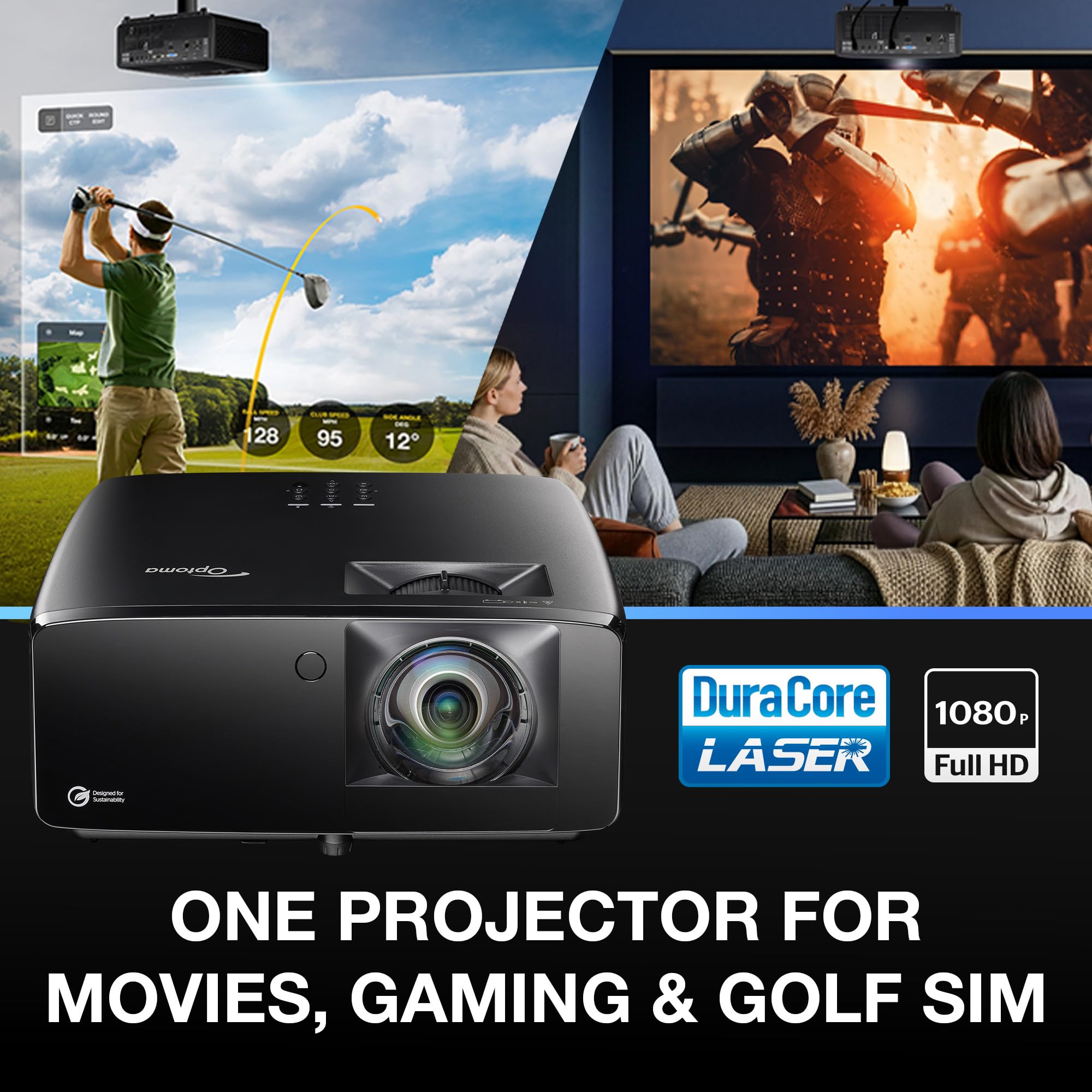 1080P Laser Projector 4200 Lumens Short Throw