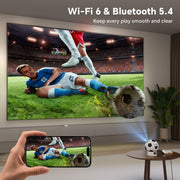 Mini Smart Projector 1080P WiFi Bluetooth