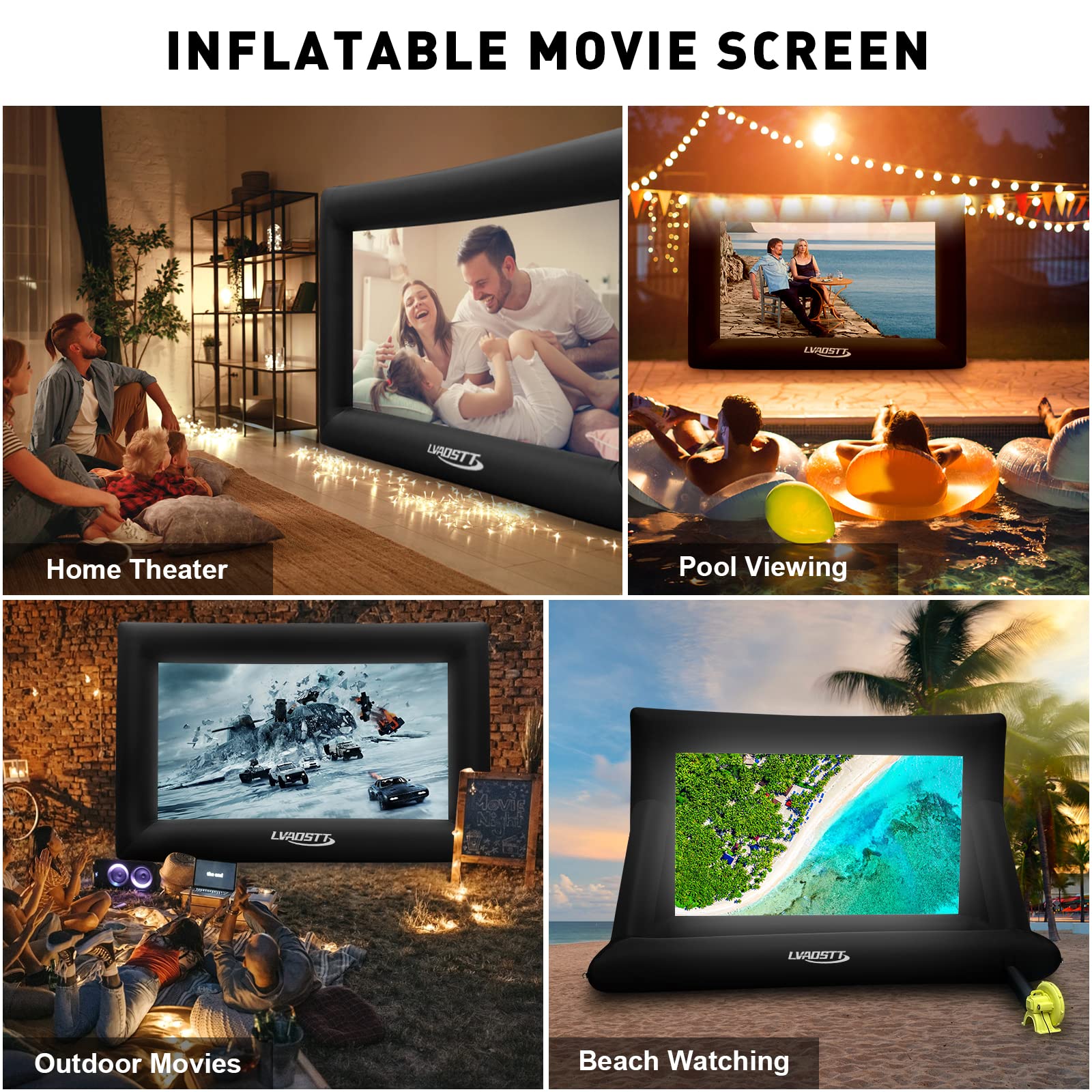 Inflatable Outdoor Projector Screen Front & Rear Projection