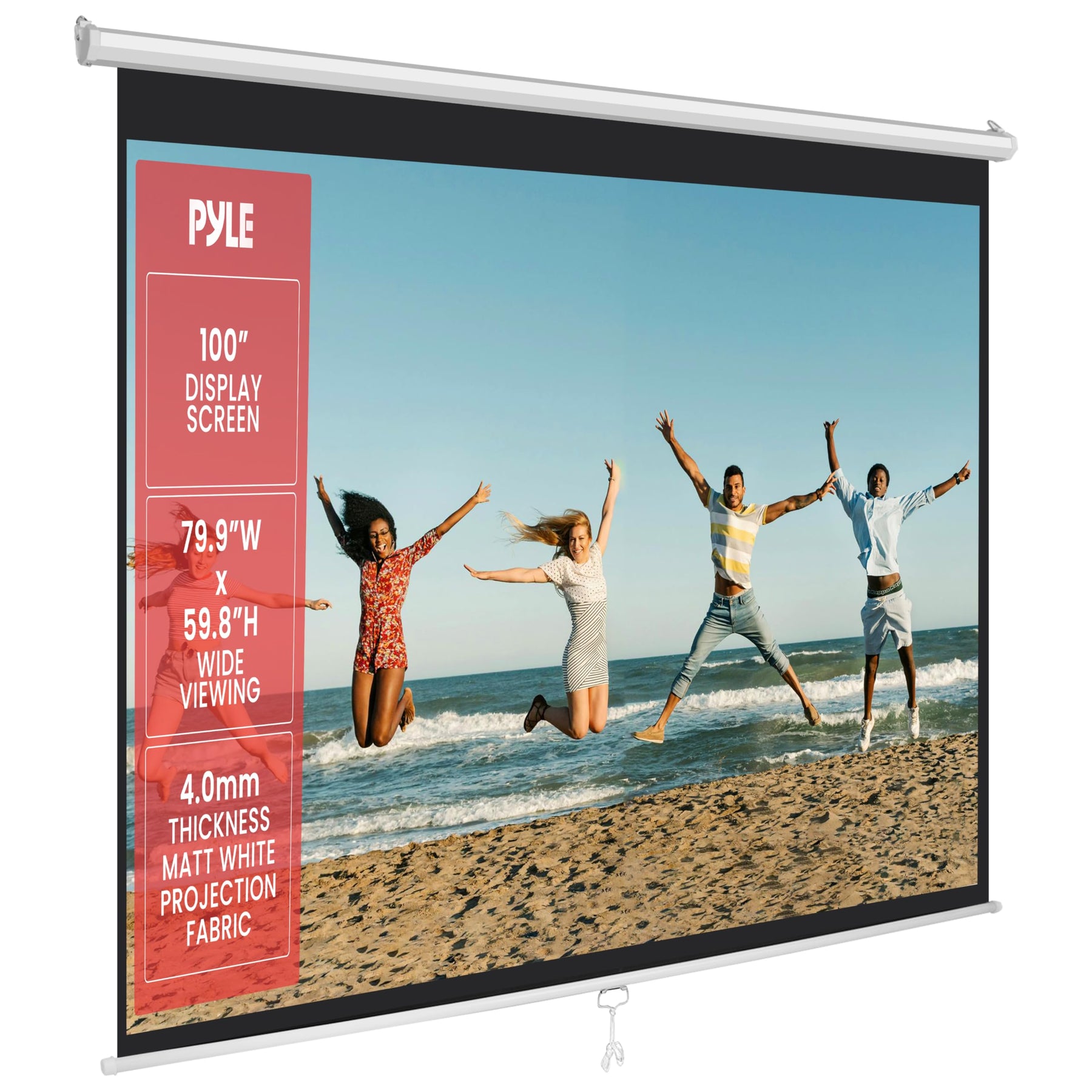 100 Inch Manual Pull Down Projector Screen