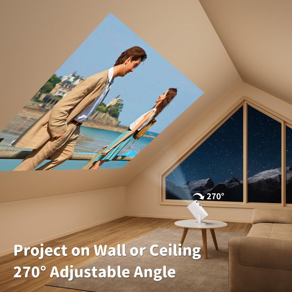 Mini Projector, Portable Projector 4K Support