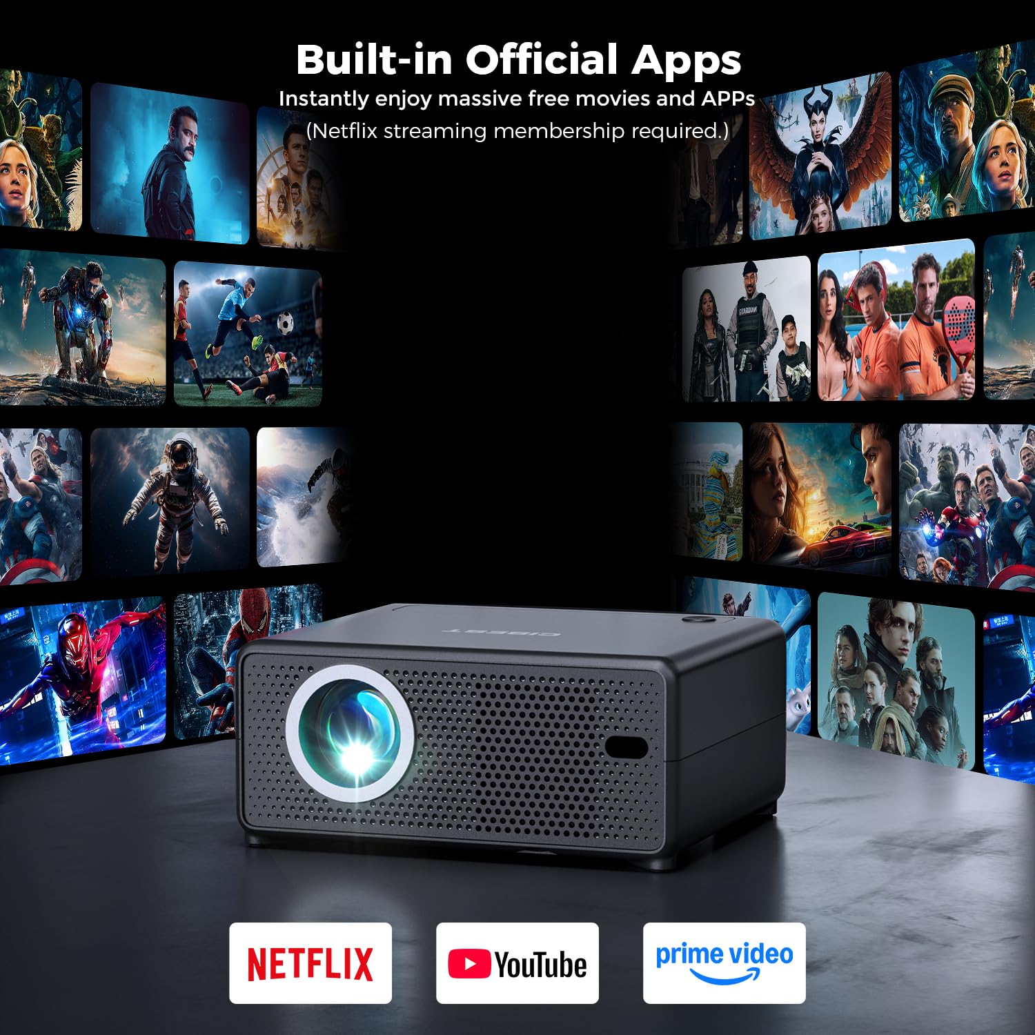 CiBest Video Mini Projector, Small Movie Projector