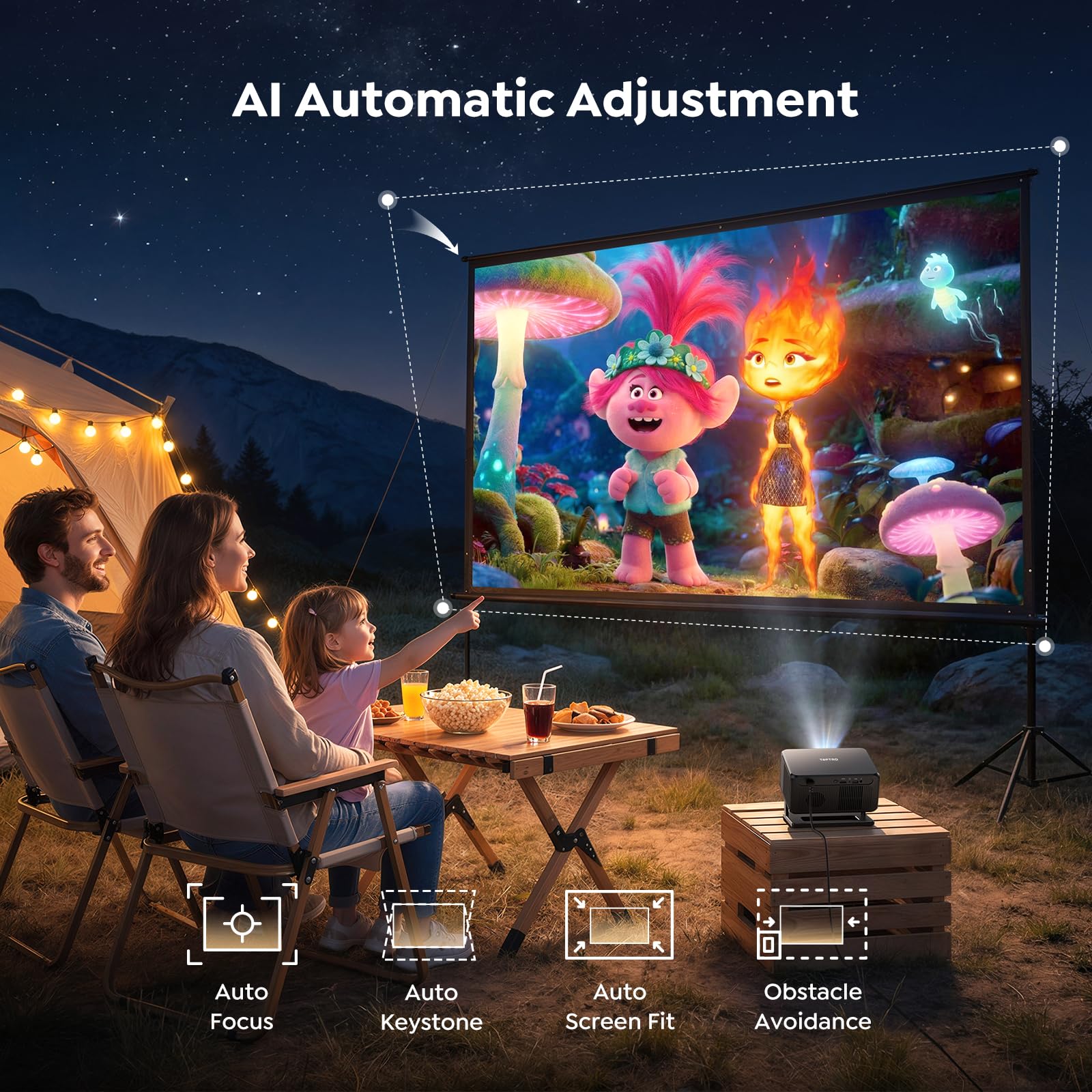 Mini Smart Projector 4K WiFi Bluetooth