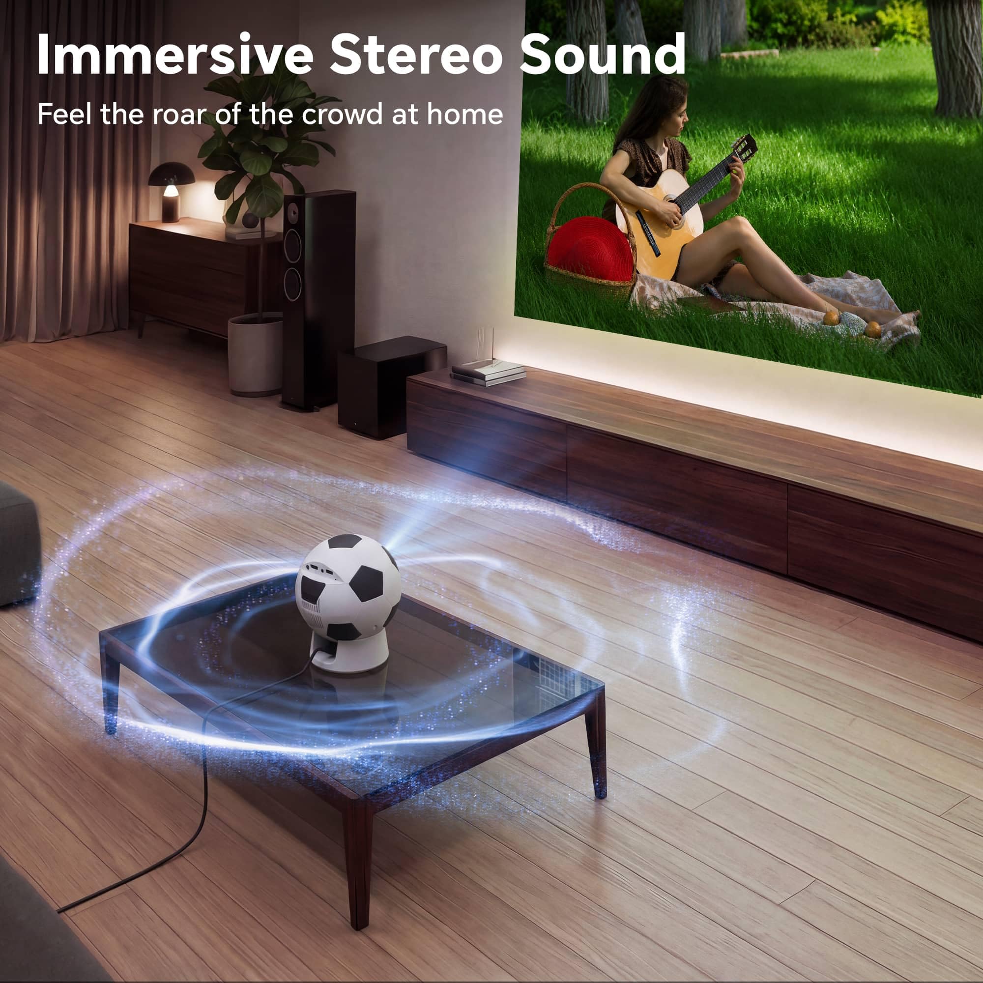 Mini Smart Projector 1080P WiFi Bluetooth