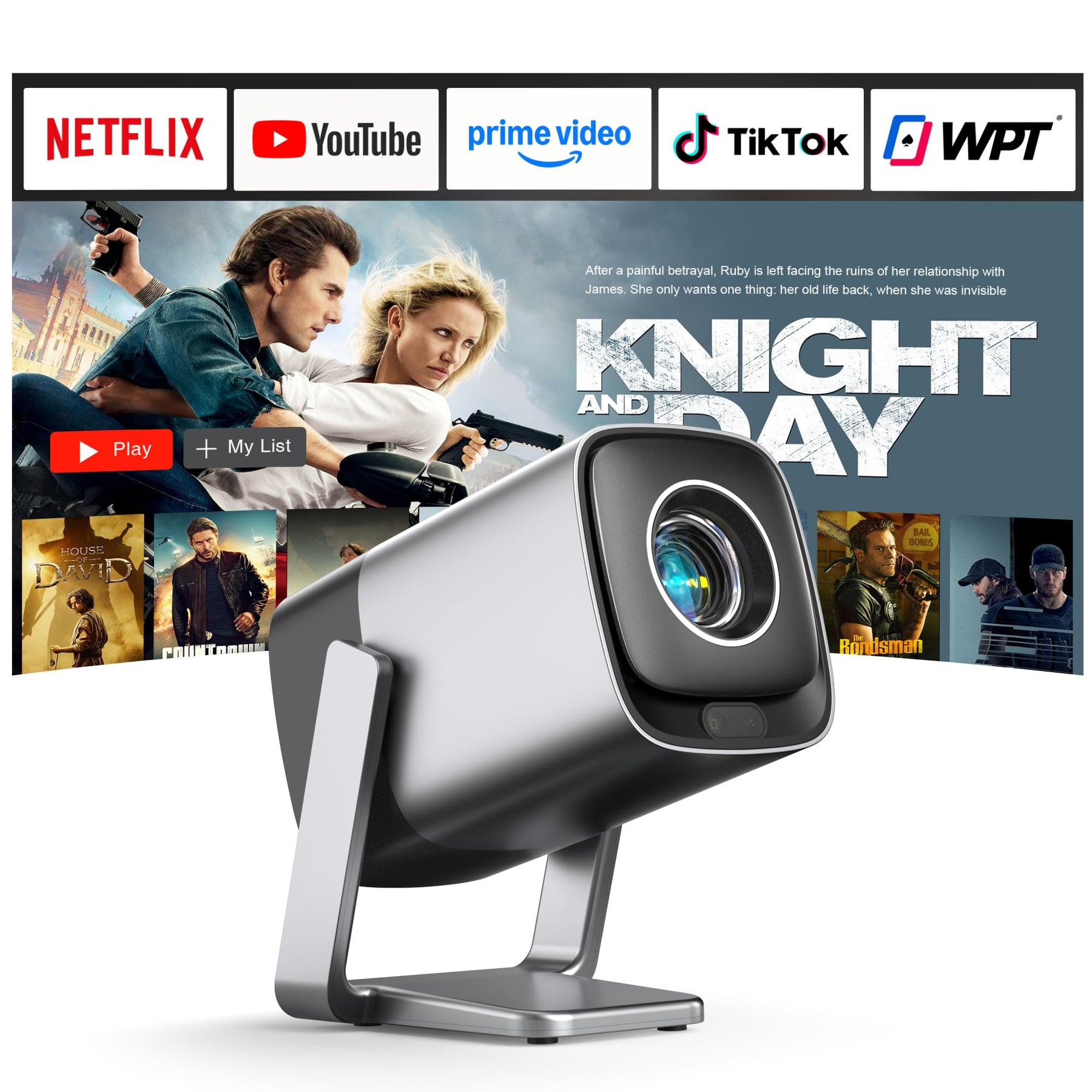 Mini Smart Projector 4K WiFi Bluetooth