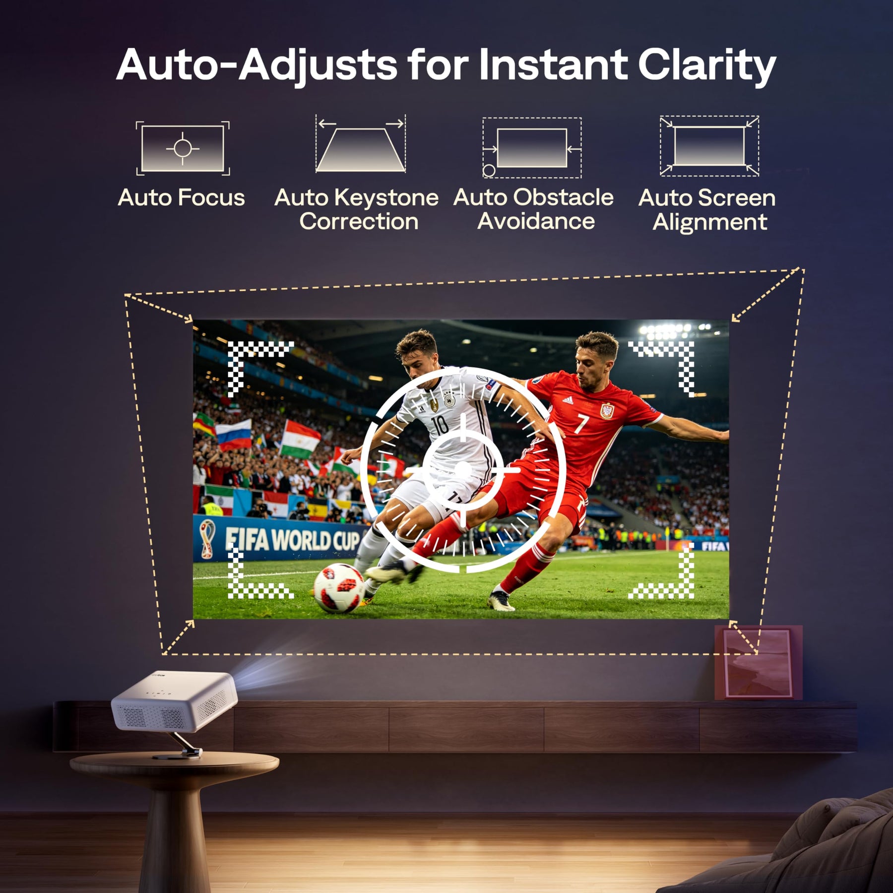 Smart WiFi Bluetooth Projector