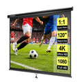 Manual Pull Down Projector Screen 72–120 Inch