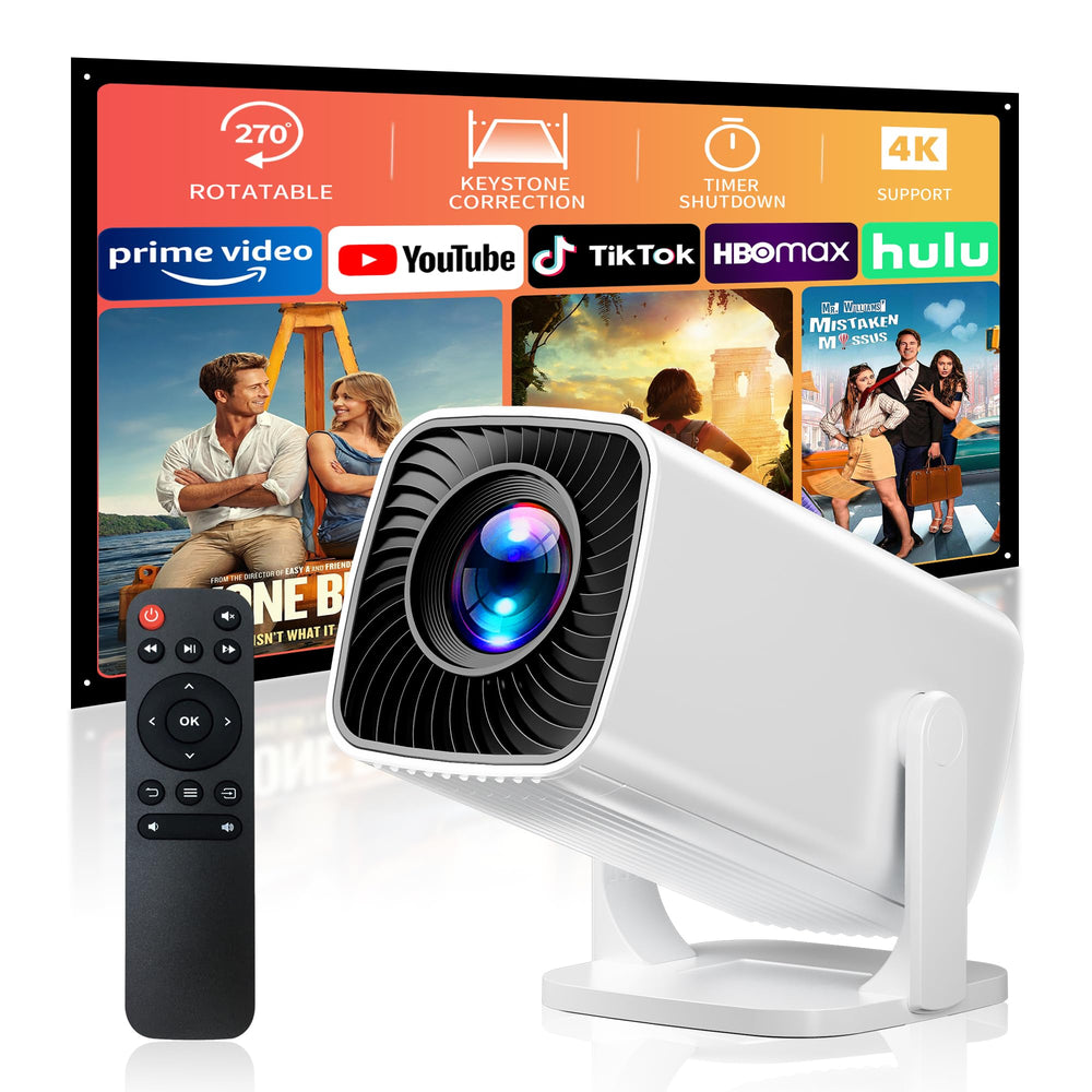 Mini Projector, Portable Projector 4K Support