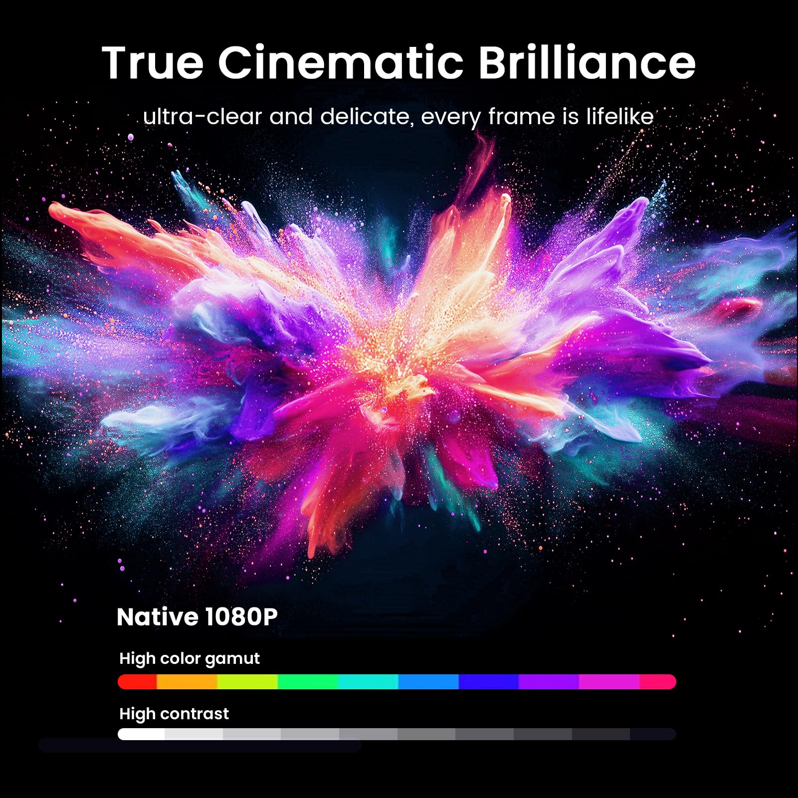 4K Smart Projector 1500 ANSI WiFi Bluetooth