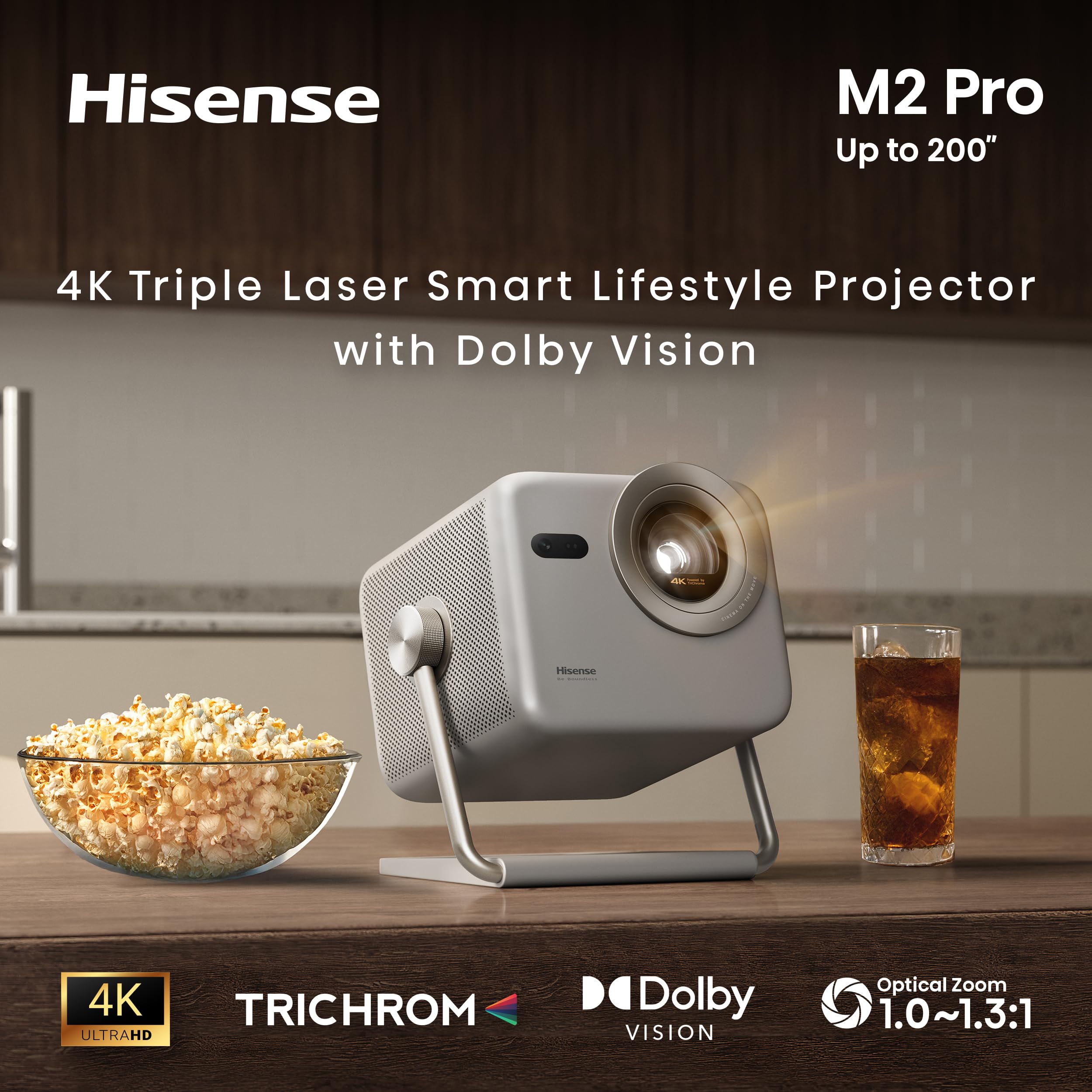 4K Triple Laser Smart Projector 1300 Lumens