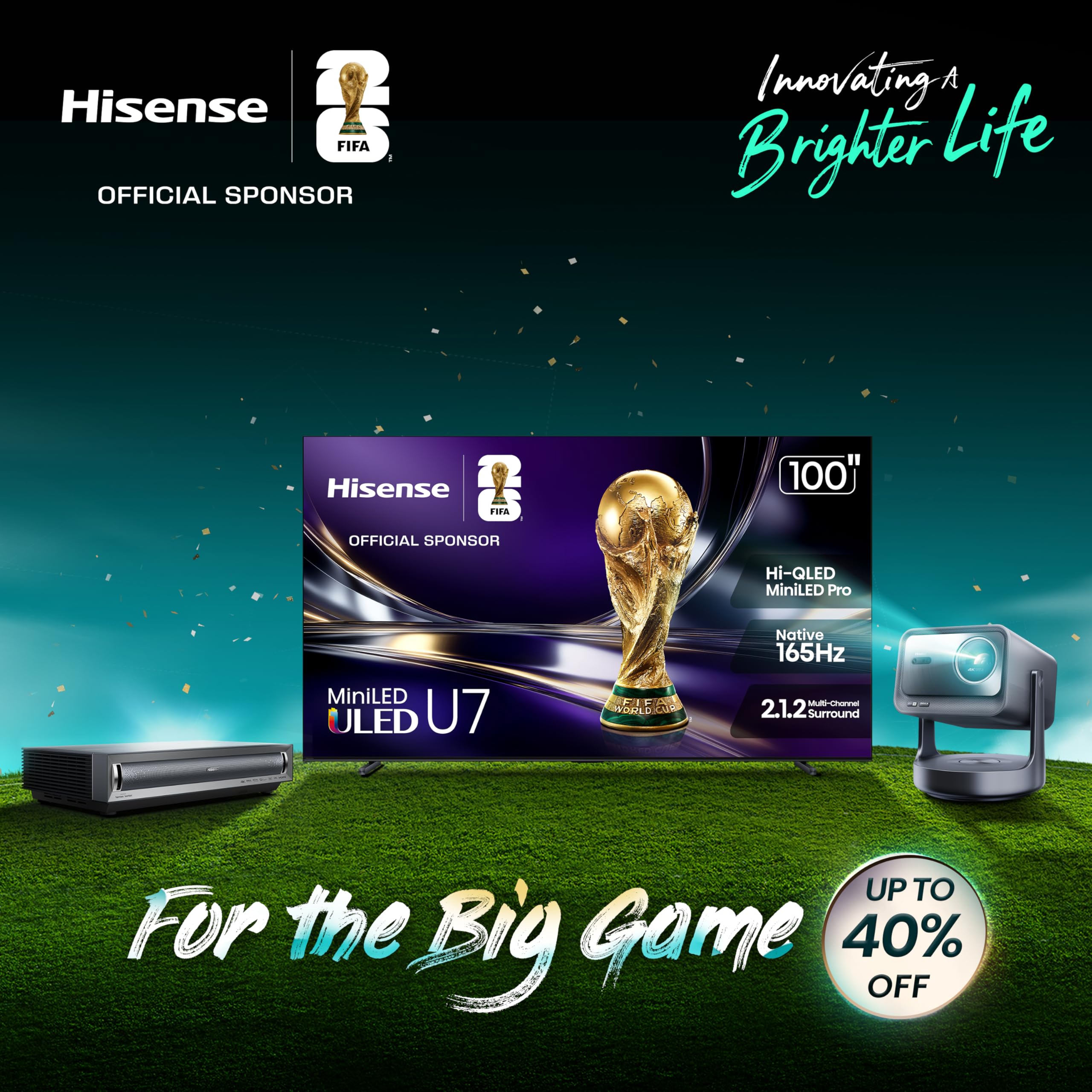 4K Triple Laser Smart Projector 1300 Lumens